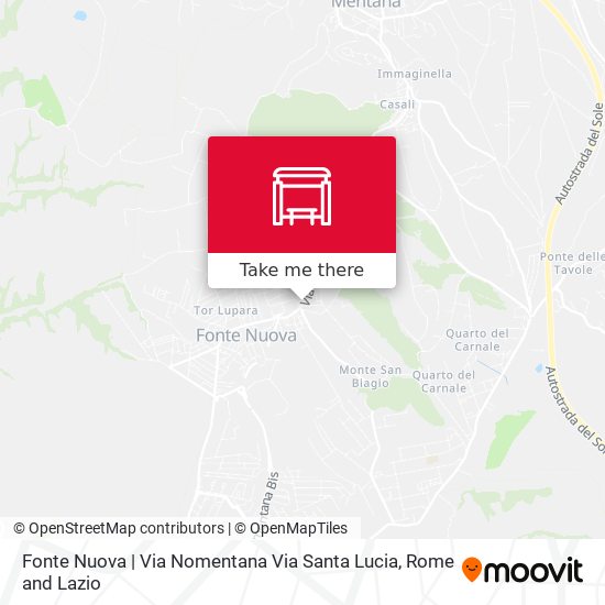 Fonte Nuova | Via Nomentana Via Santa Lucia map