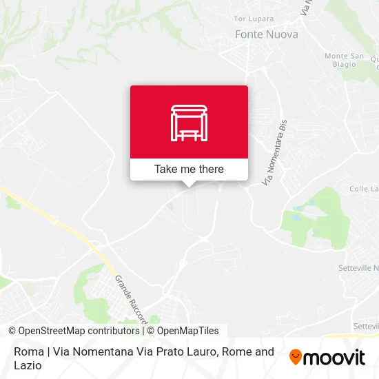 Roma | Via Nomentana Via Prato Lauro map