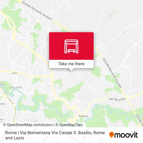 Rome | Nomentana Street San Basilio Estate Street map