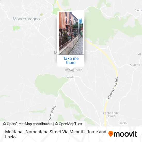Mentana | Nomentana Street Via Menotti map