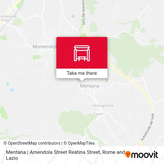 Mentana | Amendola Street Reatina Street map