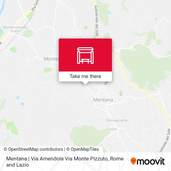 Mentana | Amendola Road Monte Pizzuto Road map