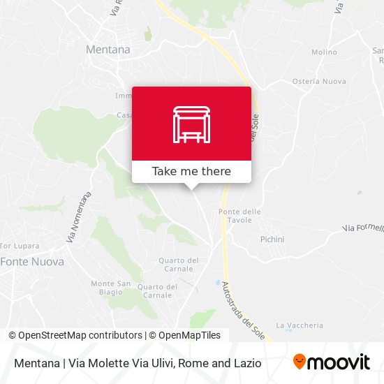 Mentana | Via Molette Via Ulivi map