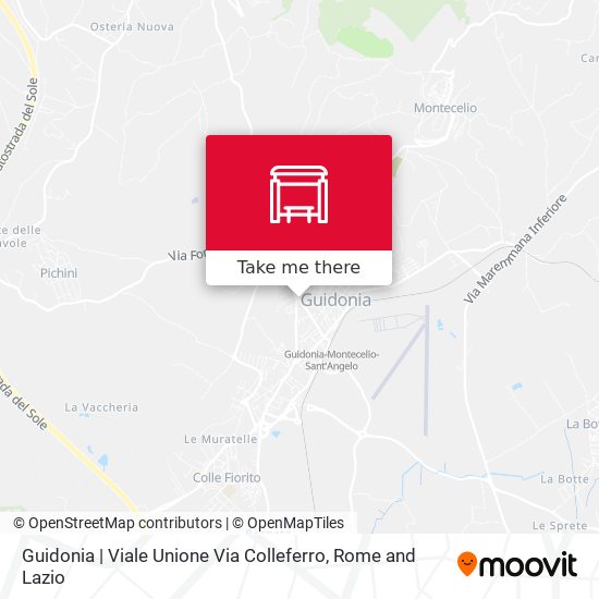 Guidonia | Viale Unione Via Colleferro map