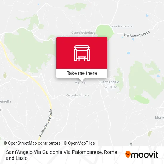 Sant'Angelo Via Guidonia Via Palombarese map