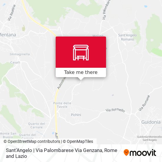Sant'Angelo | Via Palombarese Via Genzana map