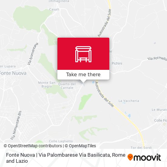 Fonte Nuova | Via Palombarese Via Basilicata map
