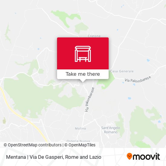 Mentana | Via De Gasperi map