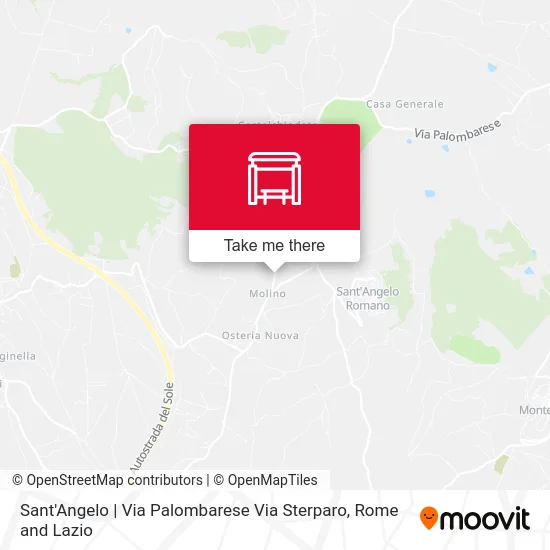 Sant'Angelo | Palombarese Road Sterparo Road map