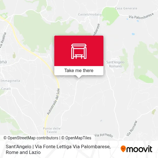 Sant'Angelo | Via Fonte Lettiga Via Palombarese map