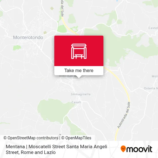 Mentana | Moscatelli Street Santa Maria Angeli Street map