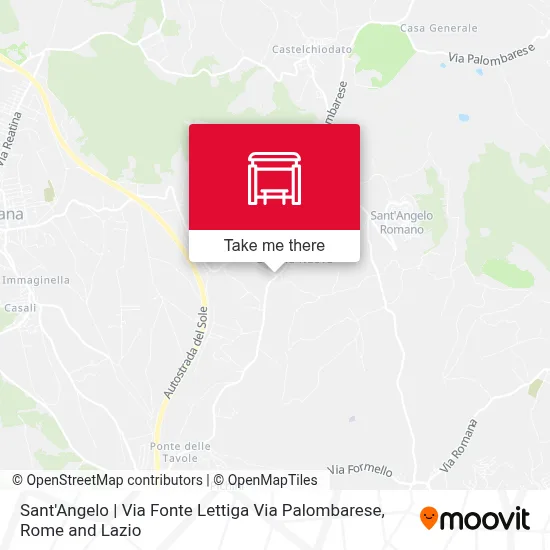 Sant'Angelo | Via Fonte Lettiga Via Palombarese map