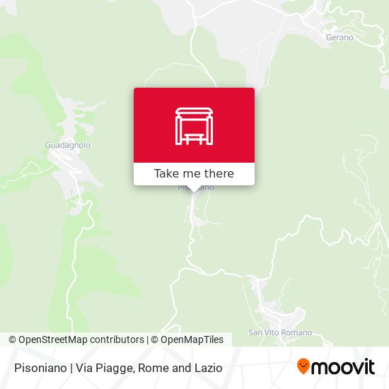 Pisoniano | Via Piagge map