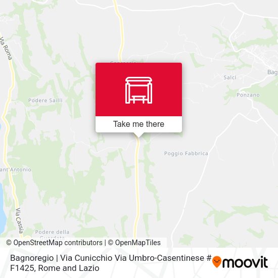 Bagnoregio | Via Cunicchio Via Umbro-Casentinese # F1425 map