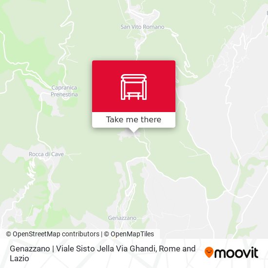 Genazzano | Viale Sisto Jella Via Ghandi map