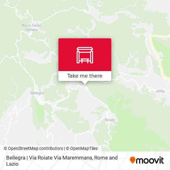 Bellegra | Via Roiate Via Maremmana map