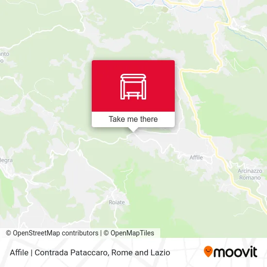 Affile | Contrada Pataccaro map