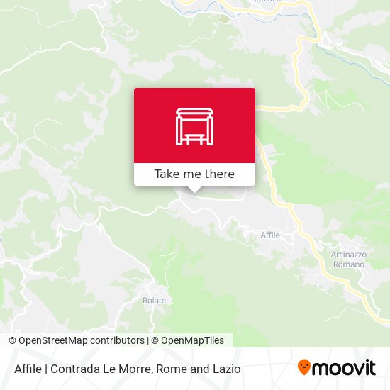 Affile | Contrada Le Morre map
