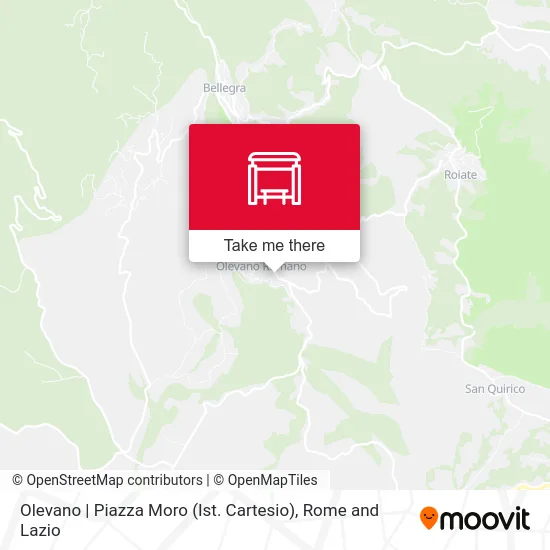 Olevano | Moro Square (Cartesio Institute) map