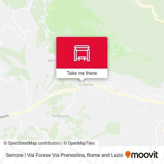 Serrone | Via Forese Via Prenestina map