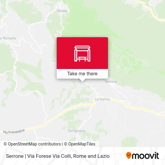 Serrone | Forese Street Colli Street map