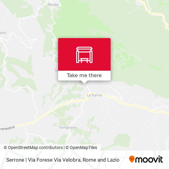 Serrone | Via Forese Via Velobra map