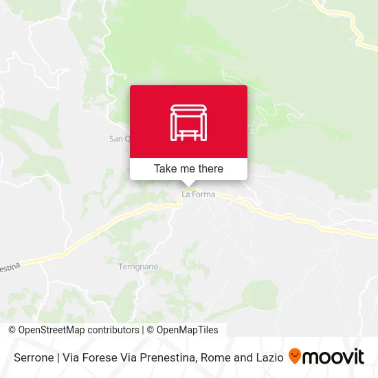 Serrone | Via Forese Via Prenestina map