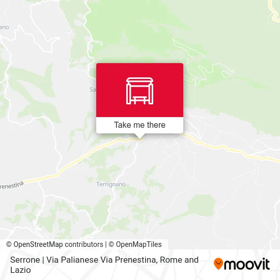Serrone | Via Palianese Prenestina Road map