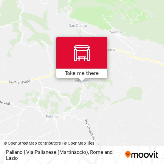 Paliano | Via Palianese (Martinaccio) map