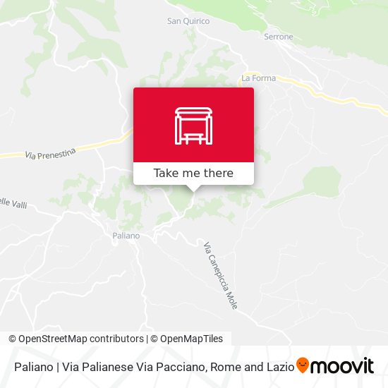 Paliano | Via Palianese Via Pacciano map