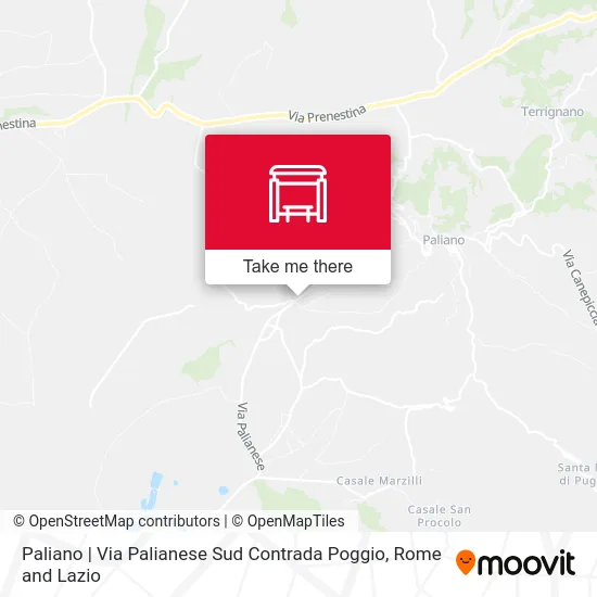 Paliano | South Palianese Road Poggio District map