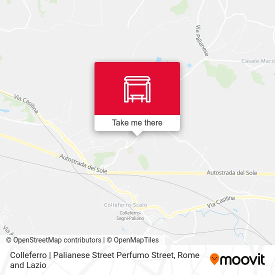 Colleferro | Palianese Street Perfumo Street map