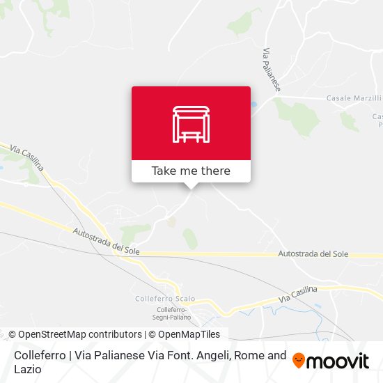 Colleferro | Via Palianese Via Font. Angeli map