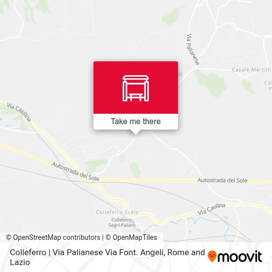 Colleferro | Via Palianese Via Font. Angeli map