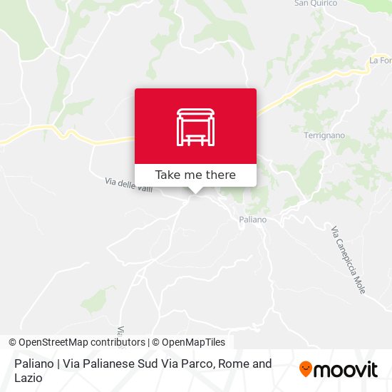 Paliano | Via Palianese Sud Via Parco map