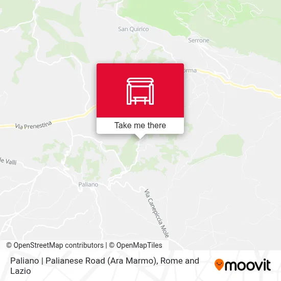 Paliano | Palianese Road (Ara Marmo) map