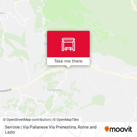 Serrone | Via Palianese Via Prenestina map