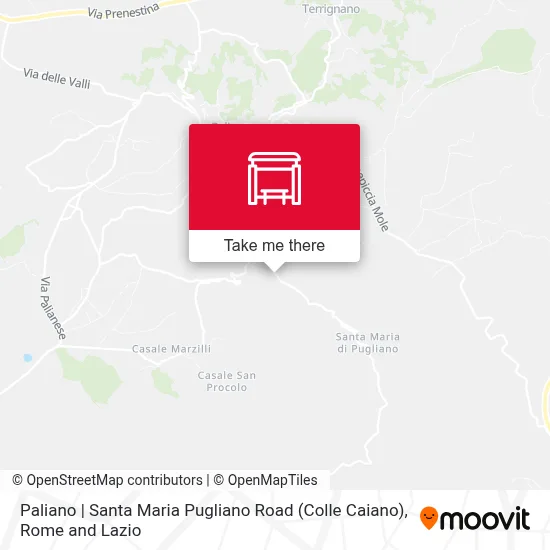 Paliano | Santa Maria Pugliano Road (Colle Caiano) map