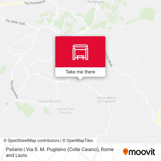 Paliano | Santa Maria Pugliano Road (Colle Caiano) map