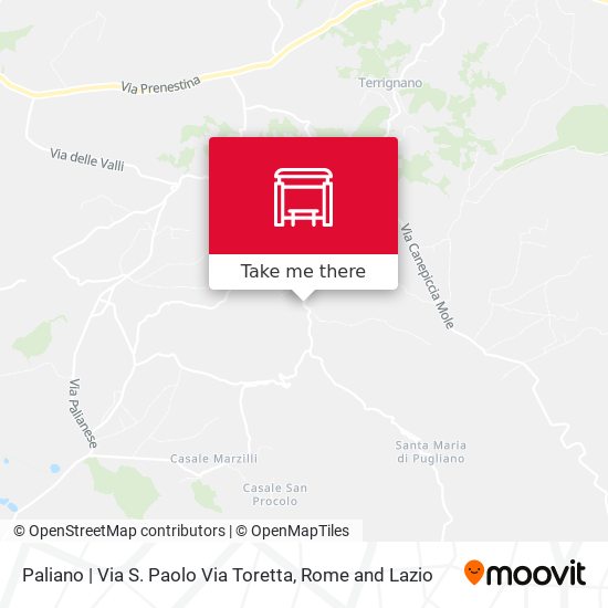 Paliano | Via S. Paolo Via Toretta map