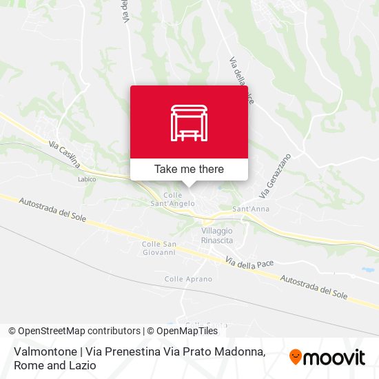 Valmontone | Via Prenestina Via Prato Madonna map