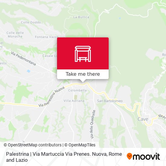 Palestrina | Via Martuccia Via Prenes. Nuova map