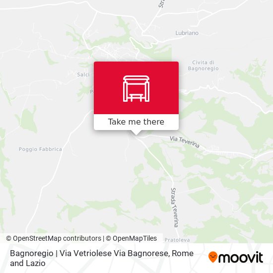Bagnoregio | Via Vetriolese Via Bagnorese map