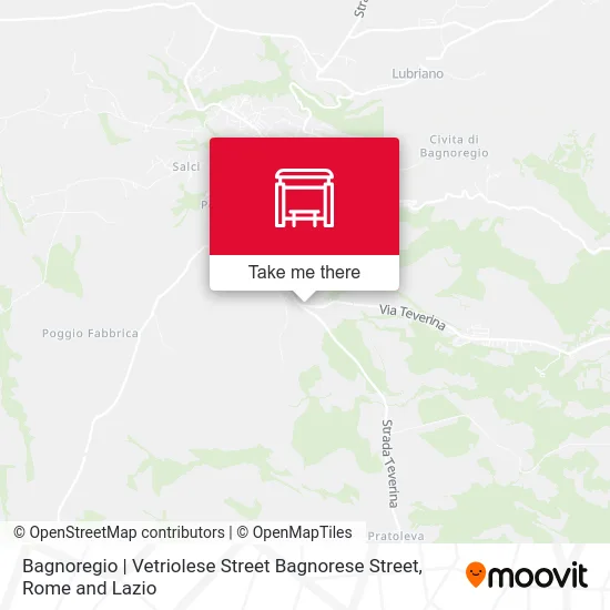 Bagnoregio | Vetriolese Street Bagnorese Street map