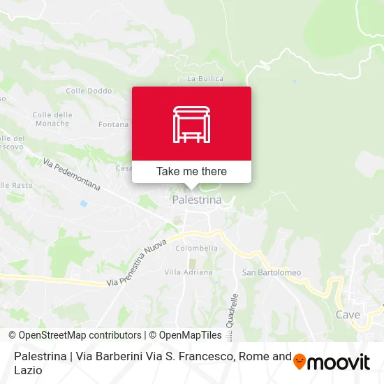 Palestrina | Via Barberini Via S. Francesco map