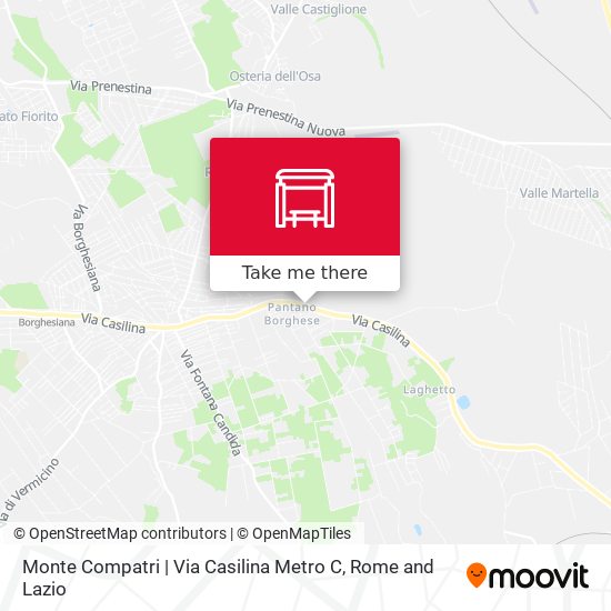 Monte Compatri | Via Casilina Metro C map