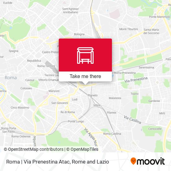 Roma | Via Prenestina Atac map