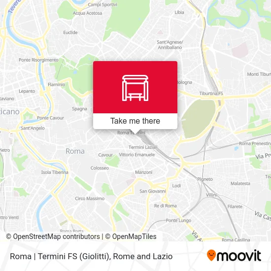 Rome Termini Station (Giolitti) map