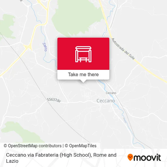 Ceccano via Fabrateria (High School) map