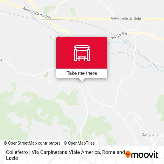 Colleferro | Carpinetana Street America Avenue map